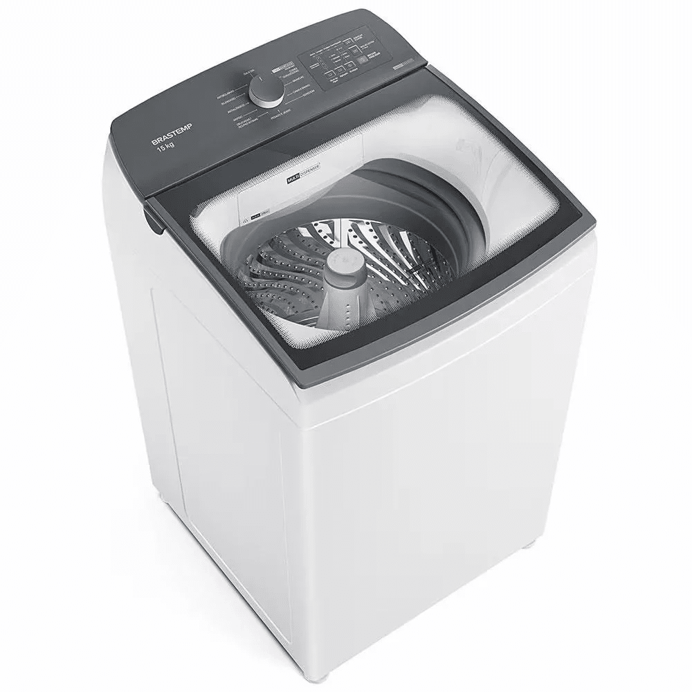 Melhor máquina de lavar roupas Brastemp 15kg BWF15AB branca, modelo front load.
