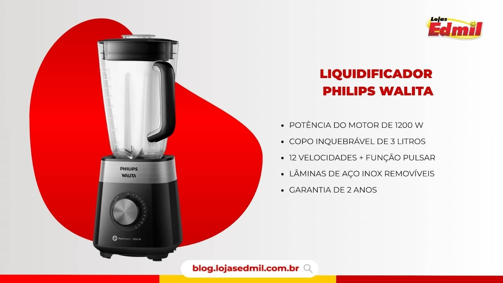 Liquidificador Philips Walita para fazer receitas fit.
