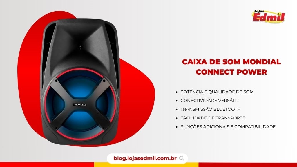 Caixa de som potente e resistente para garantir a trilha sonora perfeita no seu churrasco em casa.