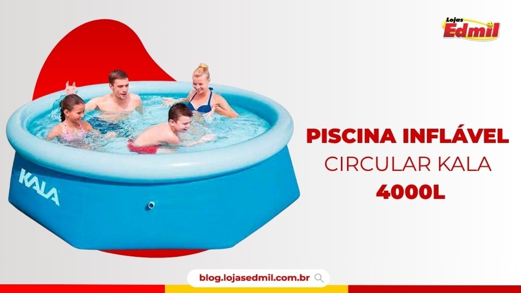 Piscina inflável fácil de montar, ideal para transformar seu churrasco em casa em um evento refrescante e divertido para toda a família.