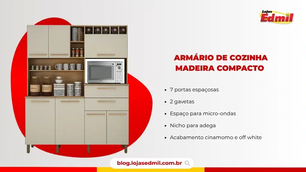 Armário de cozinha para apartamentos pequenos da Telasul