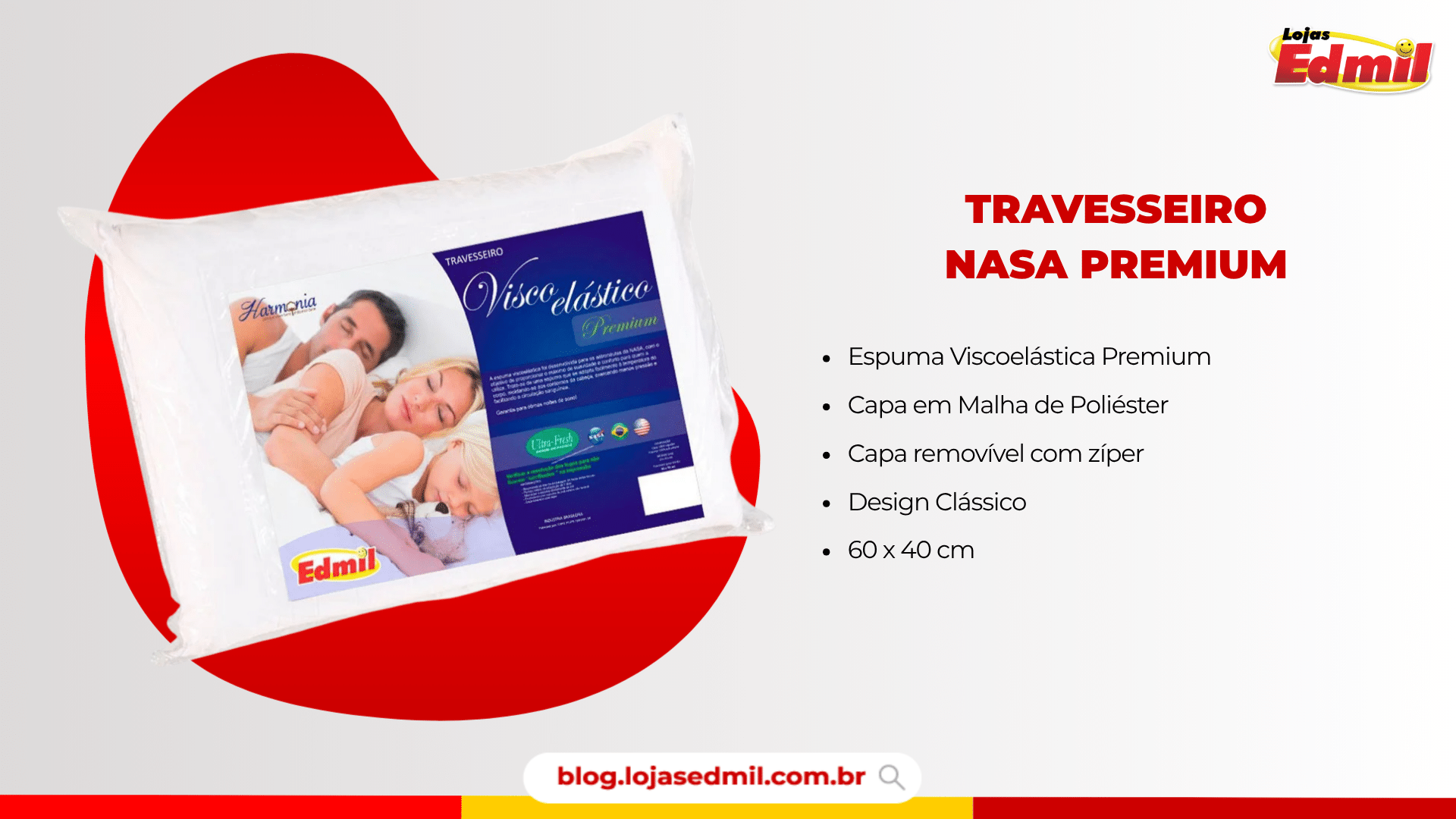 travesseiro nasa premium