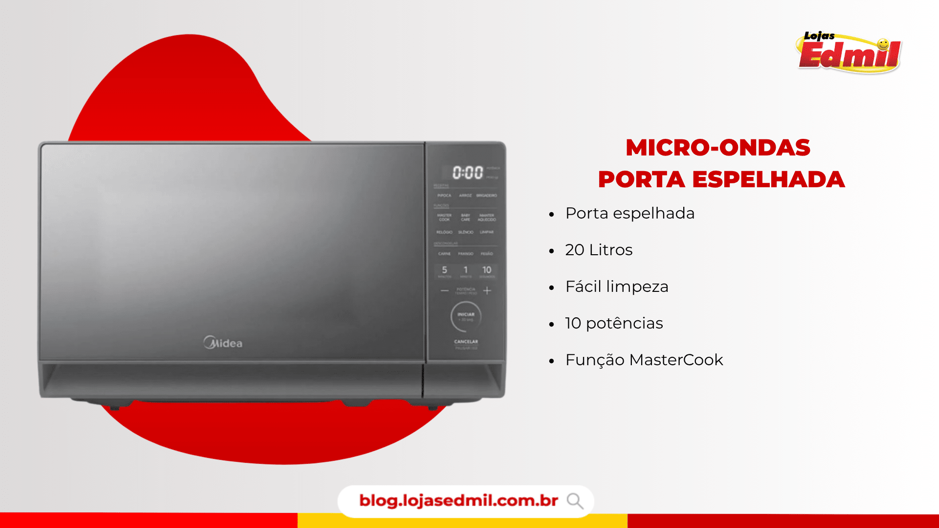 micro-ondas porta espelhada