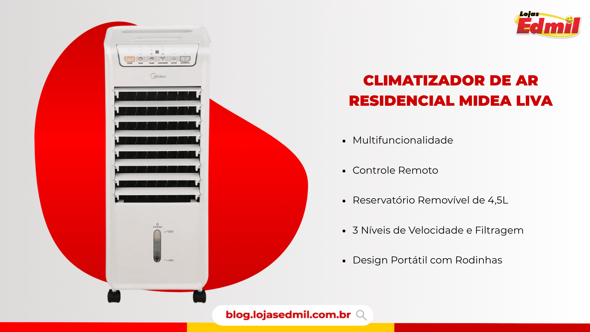climatizador de ar residencial midea liva